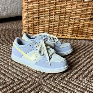 Nike Kids' Cream and Light Blue Sneakers